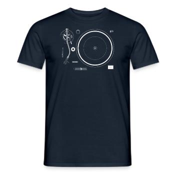 Record Player Parts - Men's T-Shirt - navy - Front - AI Model Male 178 light (178cm)