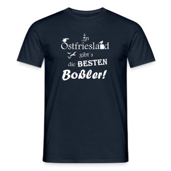 Ostfriesland Boßler Boßeln Vintage Design Geschenk - Männer T-Shirt - Navy - Vorne - AI Model Male 178 light (178cm)