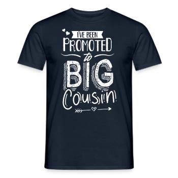 I Was Promoted to Great Cousin Cousin - Men's T-Shirt - navy - Front - AI Model Male 178 light (178cm)