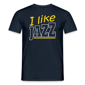 J’aime le jazz - T-shirt homme - marine - Devant - AI Model Male 178 light (178cm)