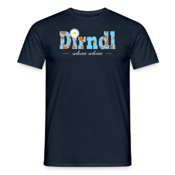 Dirndl schau schau Österreich Dialekt Wien - Männer T-Shirt - Navy - Vorne - AI Model Male 178 light (178cm)