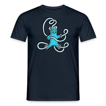 blaue Röhren - Männer T-Shirt - Navy - Vorne - AI Model Male 178 light (178cm)