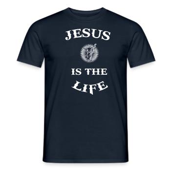 Jésus Religion Dieu Christianisme Sainte Parole - T-shirt homme - marine - Devant - AI Model Male 178 light (178cm)