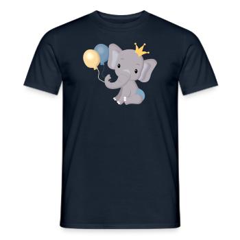 Elephant baby first birthday 1 year - Men's T-Shirt - navy - Front - AI Model Male 178 light (178cm)
