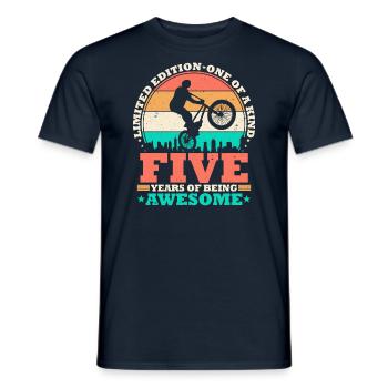 5 Birthday Bmx Bike 5 Years Gift - Men's T-Shirt - navy - Front - AI Model Male 178 light (178cm)