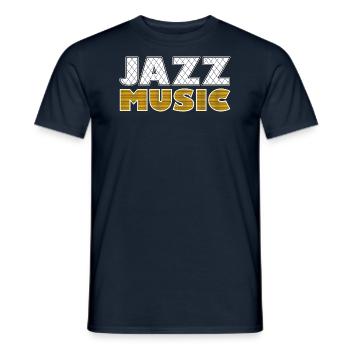 Jazz Music Vintage - Männer T-Shirt - Navy - Vorne - AI Model Male 178 light (178cm)