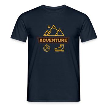 Adventure - Men's T-Shirt - navy - Front - AI Model Male 178 light (178cm)