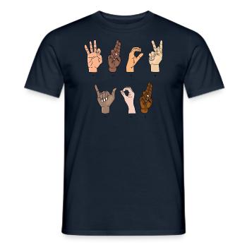 F*CK You! Funny Statement - Men's T-Shirt - navy - Front - AI Model Male 178 light (178cm)