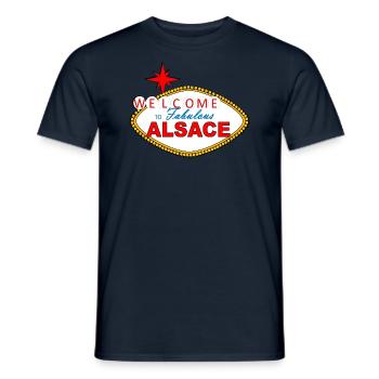 Alsace accessory T-shirt: Welcome to Alsace - Men's T-Shirt - navy - Front - AI Model Male 178 light (178cm)