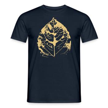 Feuille - Renouée du Japon - T-shirt homme - marine - Devant - AI Model Male 178 light (178cm)