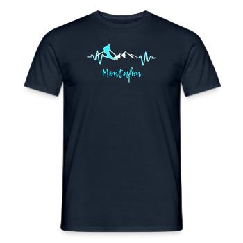Skifahren Montafon - Männer T-Shirt - Navy - Vorne - AI Model Male 178 light (178cm)