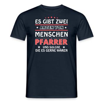 Pastor Gift - Two Types of... Design - Men's T-Shirt - navy - Front - AI Model Male 178 light (178cm)
