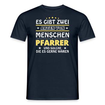 Pastor Gift - Two Types of... Design - Men's T-Shirt - navy - Front - AI Model Male 178 light (178cm)