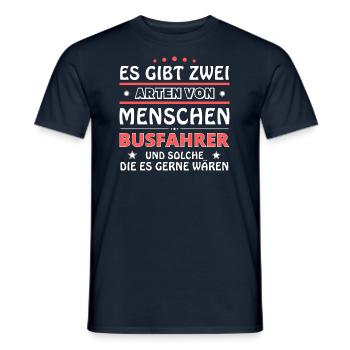 Cadeau de chauffeur de bus - deux types de... Concevoir - T-shirt homme - marine - Devant - AI Model Male 178 light (178cm)