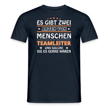 Team Leader Gift - Two Types of... Design - Men's T-Shirt - navy - Front - AI Model Male 178 light (178cm)