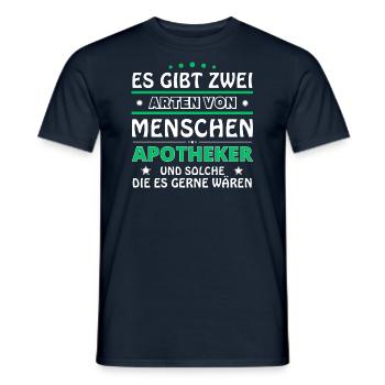 Cadeau d’apothicaire - Deux types de... Concevoir - T-shirt homme - marine - Devant - AI Model Male 178 light (178cm)
