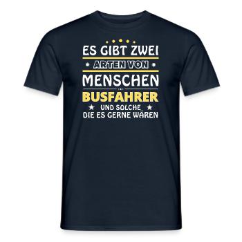 Cadeau de chauffeur de bus - deux types de... Concevoir - T-shirt homme - marine - Devant - AI Model Male 178 light (178cm)