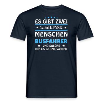 Cadeau de chauffeur de bus - deux types de... Concevoir - T-shirt homme - marine - Devant - AI Model Male 178 light (178cm)
