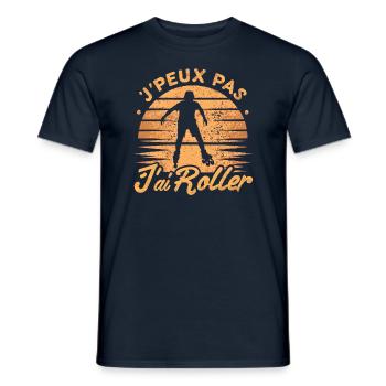 Je peux pas j’ai roller - T-shirt homme - marine - Devant - AI Model Male 178 light (178cm)