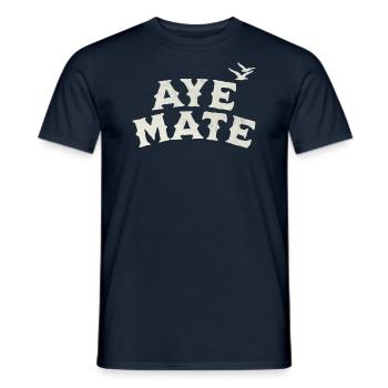 AYE Mate - Sailor Captain Boat Sport - Men's T-Shirt - navy - Front - AI Model Male 178 light (178cm)