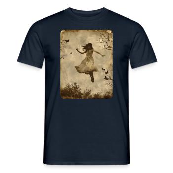 La fille flottante - T-shirt homme - marine - Devant - AI Model Male 178 light (178cm)