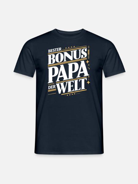 Bonus Papa - Männer T-Shirt - Navy