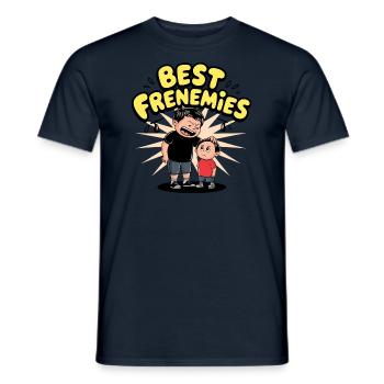 Frenemies - Geschwisterliebe & Rivalität - Männer T-Shirt - Navy - Vorne - AI Model Male 178 light (178cm)
