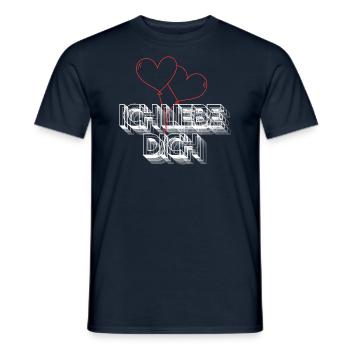 Ich liebe Dich - Männer T-Shirt - Navy - Vorne - AI Model Male 178 light (178cm)