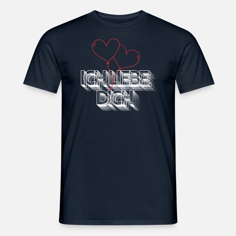 Ich liebe Dich - Männer T-Shirt - Navy