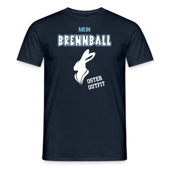 Brennball Oster Outfit Brennballspieler Ostern - Männer T-Shirt - Navy - Vorne - AI Model Male 178 light (178cm)
