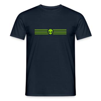 Lignes Traits Alien Design - T-shirt homme - marine - Devant - AI Model Male 178 light (178cm)