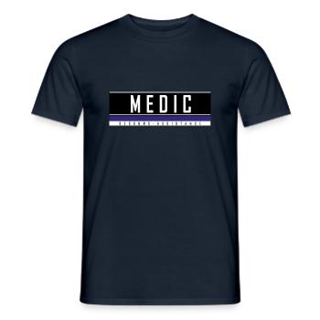 Flap Custom Medic Rescue Assistance - Men's T-Shirt - navy - Front - AI Model Male 178 light (178cm)