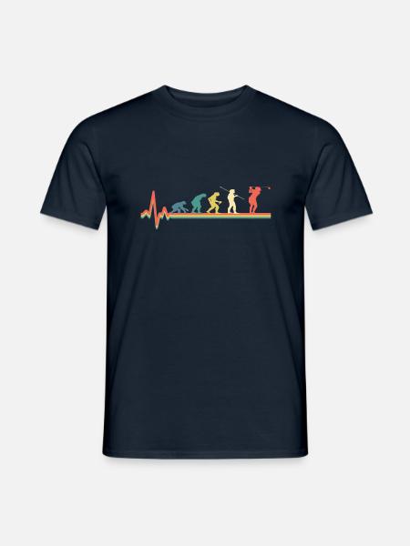 Golf Golfer Evolution Retro - Men's T-Shirt - navy
