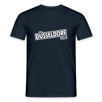 Dusseldorf - 0211 - Dialling Code - NRW - Ruhrpott - Men's T-Shirt - navy - Front - AI Model Male 178 light (178cm)