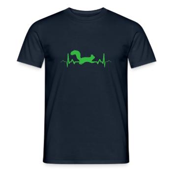 Squirrel Heartbeat Forest Dwellers Forest - Men's T-Shirt - navy - Front - AI Model Male 178 light (178cm)