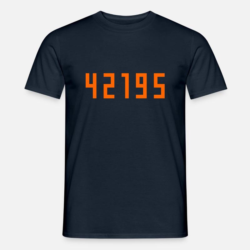 Marathon 42195 Meter - Männer T-Shirt - Navy