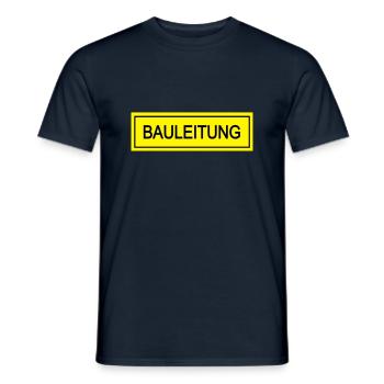 bauleitung - Männer T-Shirt - Navy - Vorne - AI Model Male 178 light (178cm)