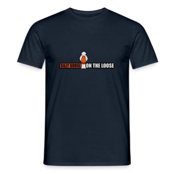 goose on the loose - Men's T-Shirt - navy - Front - AI Model Male 178 light (178cm)