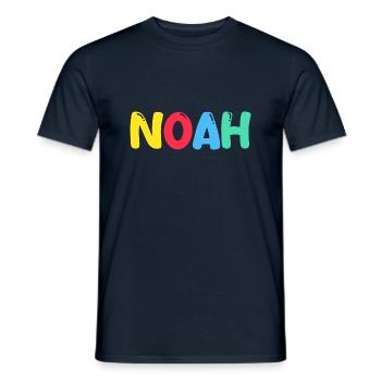 Name - Noah - Männer T-Shirt - Navy - Vorne - AI Model Male 178 light (178cm)