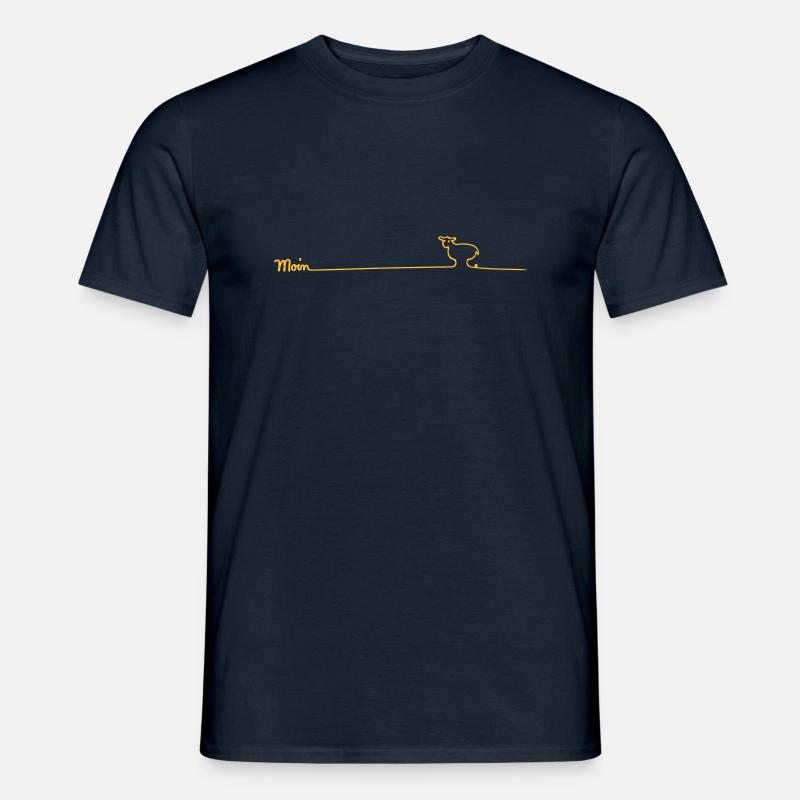 Moin aufm Deich - Männer T-Shirt - Navy