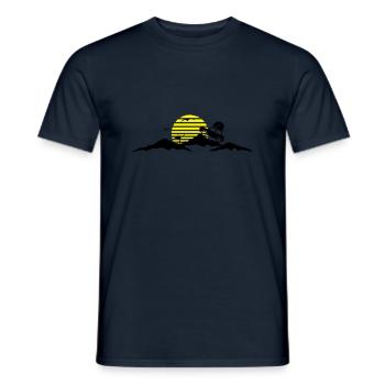 Reise - Berge Auto - Männer T-Shirt - Navy - Vorne - AI Model Male 178 light (178cm)