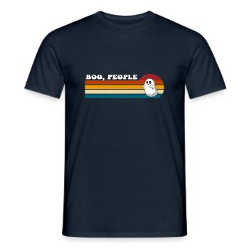 Lustige und beängstigende Buh-Ew-Leute - Männer T-Shirt - Navy - Vorne - AI Model Male 178 light (178cm)