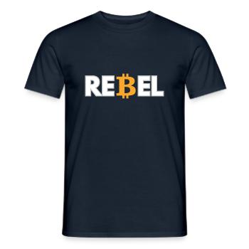 T-Shirt für Bitcoin-Enthusiasten - Männer T-Shirt - Navy - Vorne - AI Model Male 178 light (178cm)