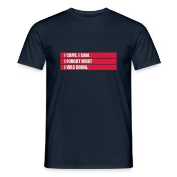 I came saw forget - Men's T-Shirt - navy - Front - AI Model Male 178 light (178cm)