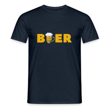 Beer - Men's T-Shirt - navy - Front - AI Model Male 178 light (178cm)