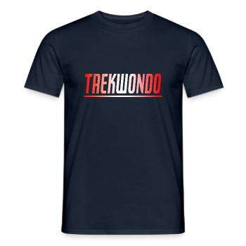 TAEKWONDO KARATE SPORT GIFT - Men's T-Shirt - navy - Front - AI Model Male 178 light (178cm)