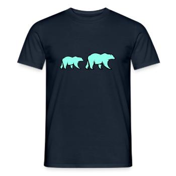 Ours polaires - T-shirt homme - marine - Devant - AI Model Male 178 light (178cm)