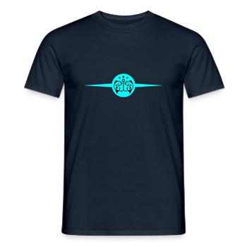 Pêche Hameçons Poisson - T-shirt homme - marine - Devant - AI Model Male 178 light (178cm)