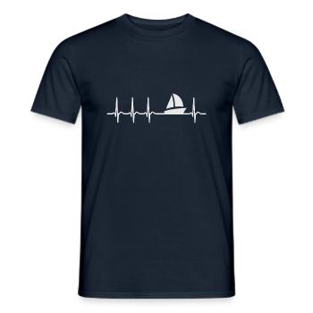 Sailing - Männer T-Shirt - Navy - Vorne - AI Model Male 178 light (178cm)