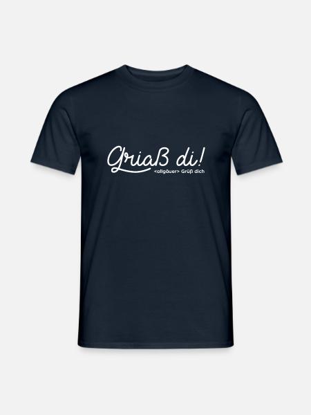 griaß di - grüß dich - Männer T-Shirt - Navy